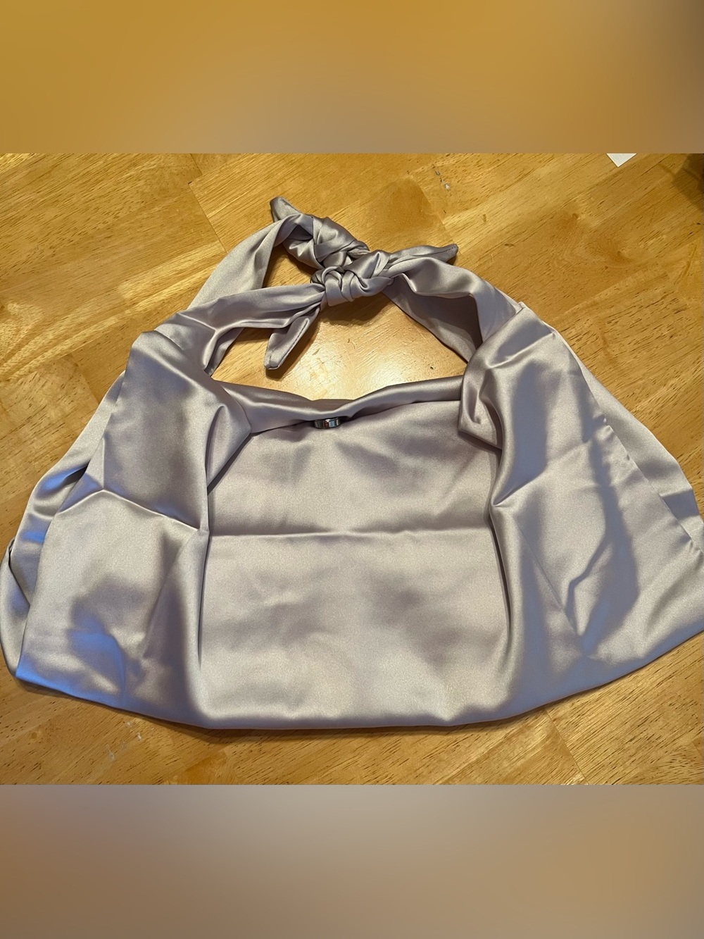 CLEARSTEM Satin Knot-Handle bag